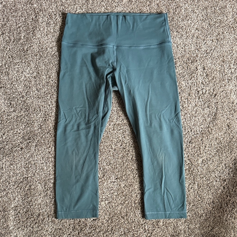 Lululemon Wunder Under Crop High Rise Full On Luon 21” - Persian Blue